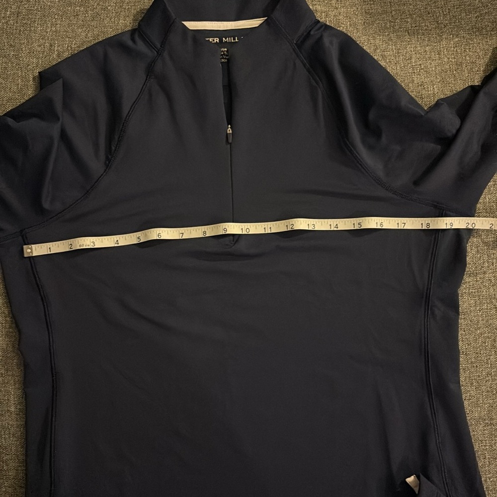 Women’s Peter Millar Navy Quarter-Zip, size L - Picture 4 of 4